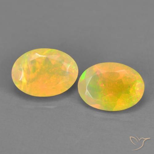 1.01ctw Naturel Multicolore Opale, ovale, Transparent