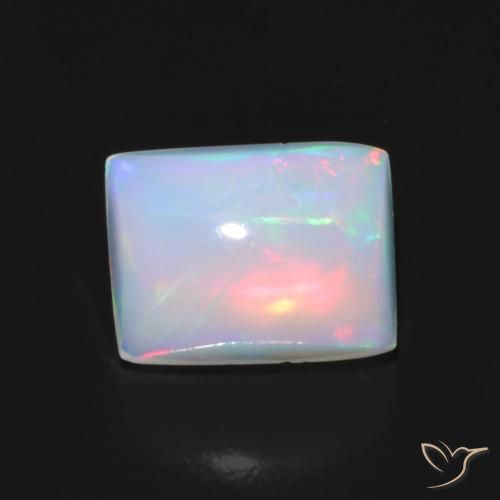 1.49ct Naturel Multicolore Opale, Baquette, Transparent