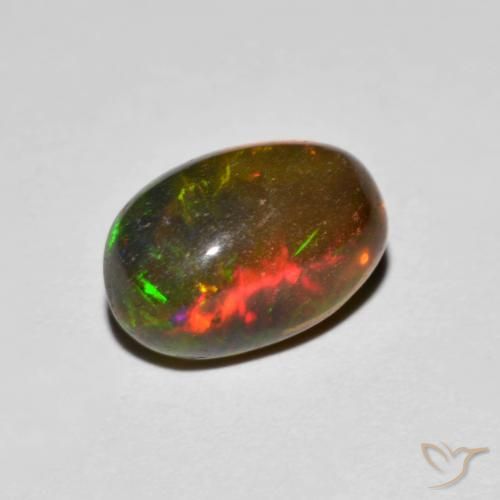 Opale Multicolore naturelle ovale, 1.41 ct, Transparent