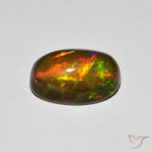 Opale Multicolore naturelle ovale, 1.41 ct, Transparent