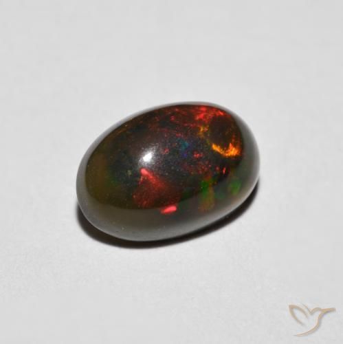 Opale Multicolore naturelle ovale, 0.75 ct, Opaque