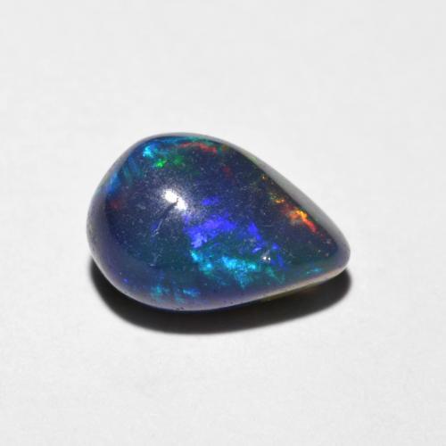 Opale multicolore naturelle en forme de poire, 1,03 ct, opaque