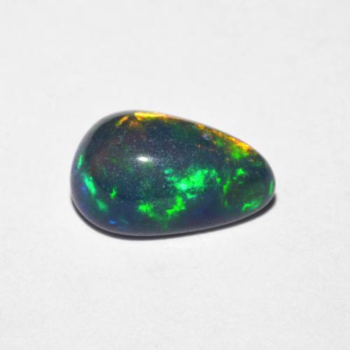Opale multicolore naturelle en forme de poire, 1,03 ct, opaque