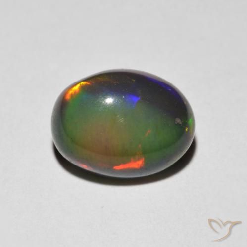 1.23ct Naturel Multicolore Opale, ovale, Opaque