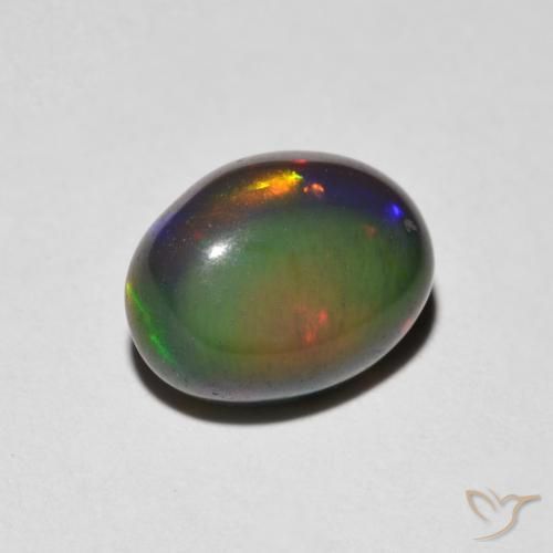 Opale Multicolore naturelle ovale, 1.23 ct, Opaque