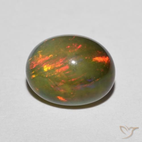 1.35ct Naturel Multicolore Opale, ovale, Translucide