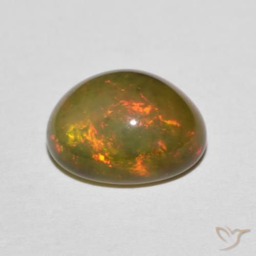 Opale Multicolore naturelle ovale, 1.35 ct, Translucide