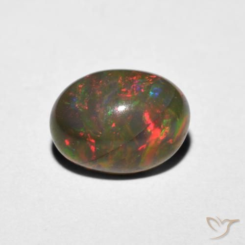 1.02ct Naturel Multicolore Opale, ovale, Translucide