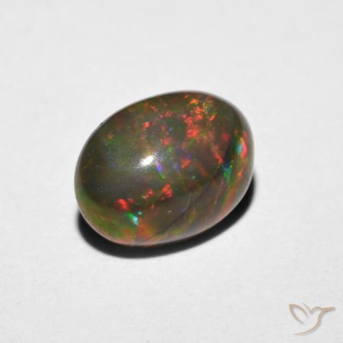 Opale Multicolore naturelle ovale, 1.02 ct, Translucide