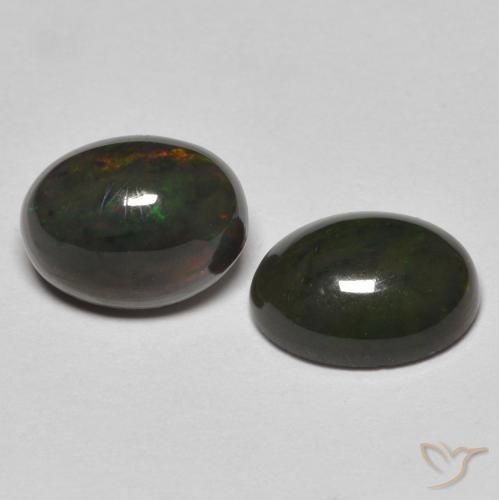 1.75ctw Naturel Multicolore Opale, ovale, Opaque
