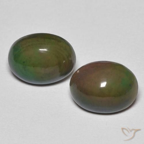1.46ctw Naturel Multicolore Opale, ovale, Opaque