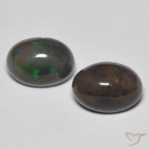 0.99ctw Naturel Multicolore Opale, ovale, Opaque
