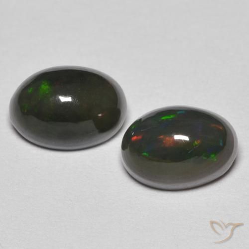 1.18ctw Naturel Multicolore Opale, ovale, Opaque