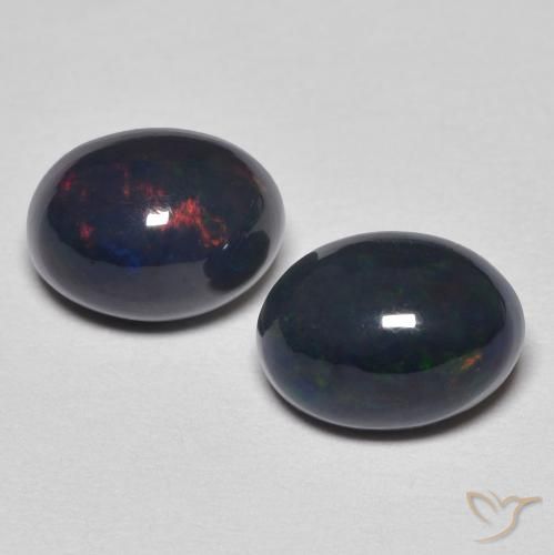1.76ctw Naturel Multicolore Opale, ovale, Opaque