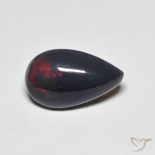 1.13ct Naturel Multicolore Opale, En forme de poire, Opaque