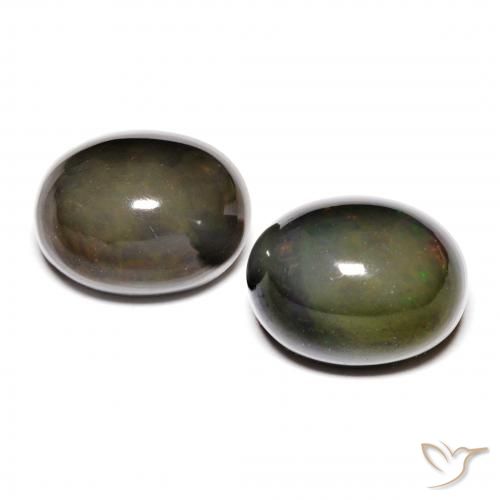 2.97ctw Naturel Multicolore Opale, ovale, Opaque