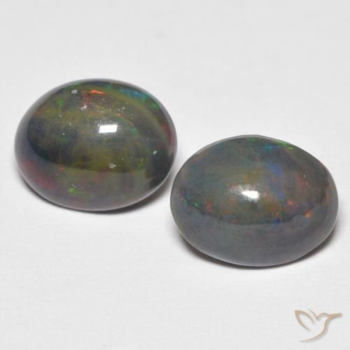 2.19ctw Naturel Multicolore Opale, ovale, Opaque