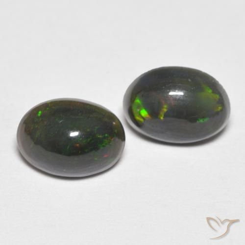 0.85ctw Naturel Multicolore Opale, ovale, Opaque, Photo A