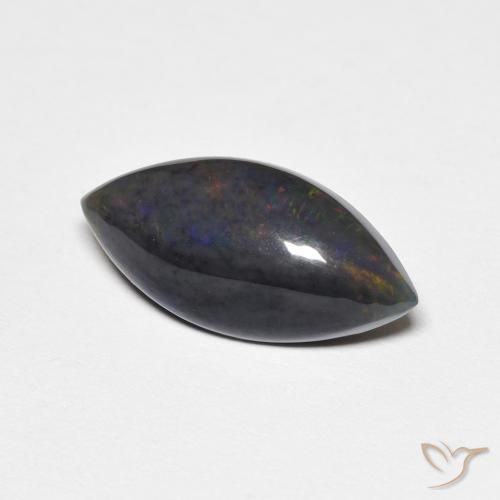 Opale taille marquise de 1,8 carats, Opale certifiée en vrac d'Ethiopie, Gemme naturelle, 15,2 x 7,3 mm, Photo A
