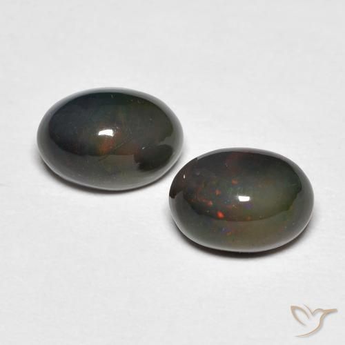 1.22ctw Naturel Multicolore Opale, ovale, Opaque