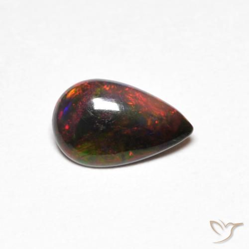 0.44ct Naturel Multicolore Opale, En forme de poire, Opaque
