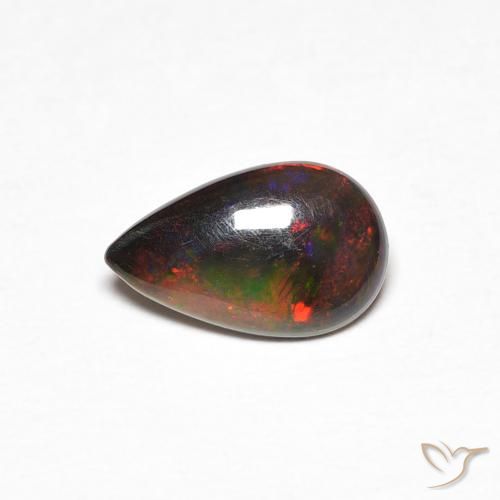 Opale Multicolore naturelle En forme de poire, 0.44 ct, Opaque