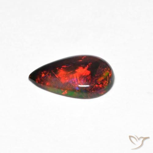 Opale Multicolore naturelle En forme de poire, 0.44 ct, Opaque