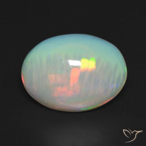 3.28ct Naturel Multicolore Opale, ovale, Transparent