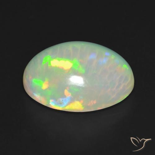 Opale Multicolore naturelle ovale, 3.28 ct, Transparent