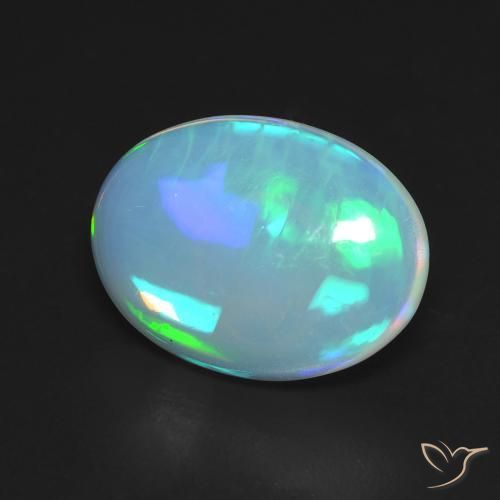 Opale Multicolore naturelle ovale, 3.56 ct, Transparent