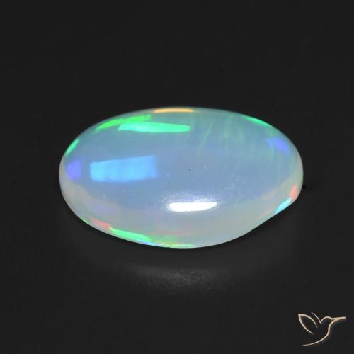 Opale Multicolore naturelle ovale, 3.56 ct, Transparent