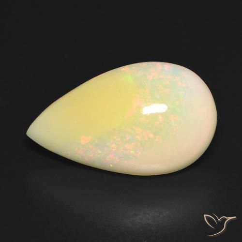 Opale Multicolore naturelle En forme de poire, 5.82 ct, Translucide