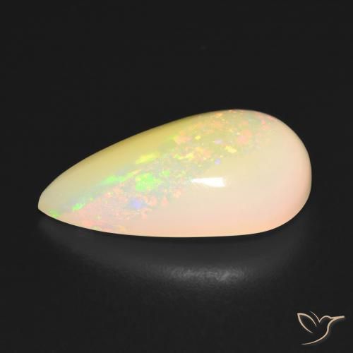 Opale Multicolore naturelle En forme de poire, 5.82 ct, Translucide