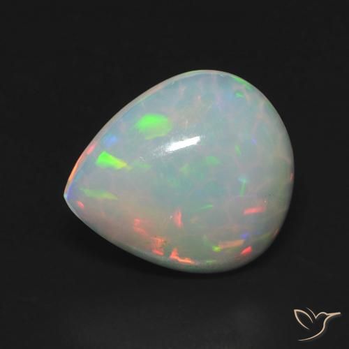 Opale Multicolore naturelle En forme de poire, 2.47 ct, Transparent