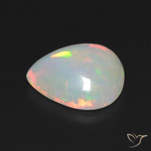 Opale Multicolore naturelle En forme de poire, 2.47 ct, Transparent