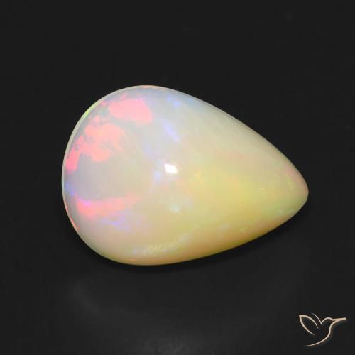 Opale Multicolore naturelle En forme de poire, 3.58 ct, Translucide