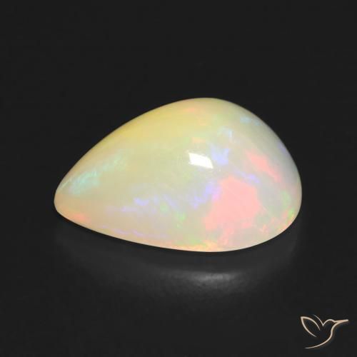 Opale Multicolore naturelle En forme de poire, 3.58 ct, Translucide