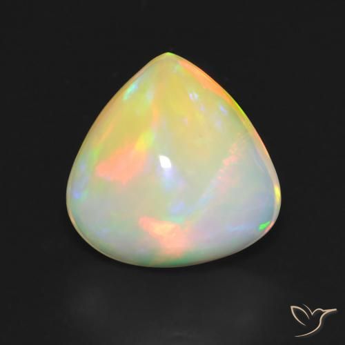 4.44ct Naturel Multicolore Opale, En forme de poire, Transparent