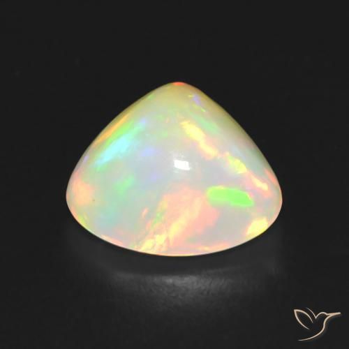 Opale Multicolore naturelle En forme de poire, 4.44 ct, Transparent