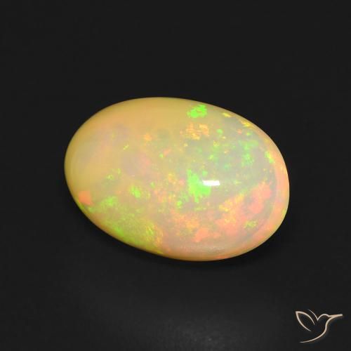 Opale Multicolore naturelle ovale, 3.41 ct, Transparent
