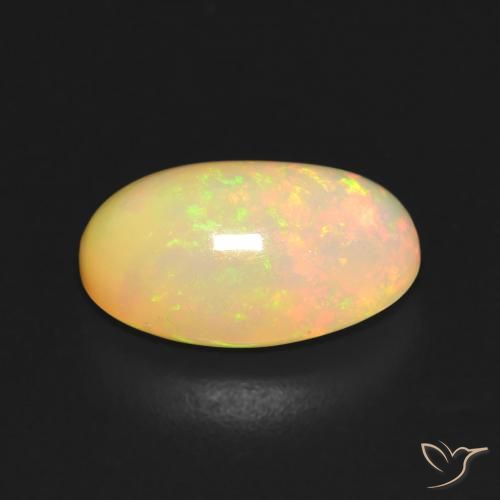 Opale Multicolore naturelle ovale, 3.41 ct, Transparent