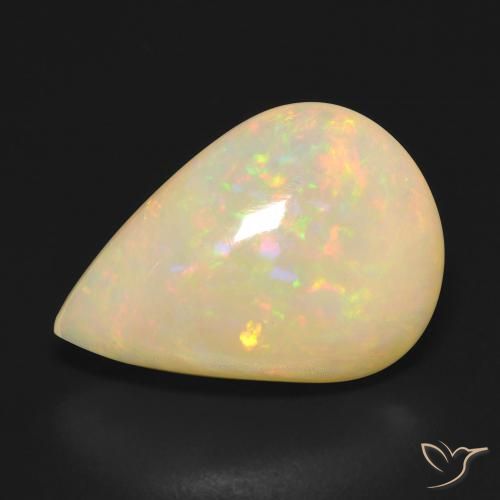 7.07ct Naturel Multicolore Opale, En forme de poire, Translucide