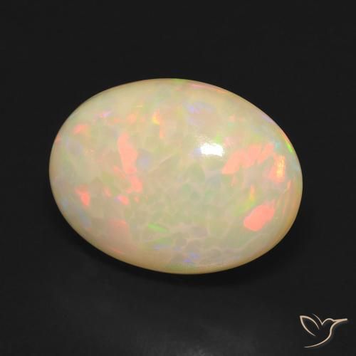 Opale Multicolore naturelle ovale, 4.38 ct, Translucide