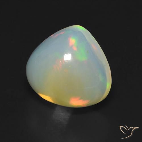 5.38ct Naturel Multicolore Opale, En forme de poire, Transparent