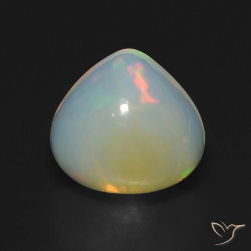 Opale Multicolore naturelle En forme de poire, 5.38 ct, Transparent