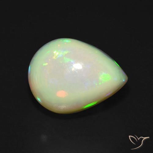 4.81ct Naturel Multicolore Opale, En forme de poire, Translucide