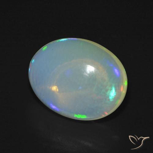 Opale Multicolore naturelle ovale, 4.24 ct, Transparent