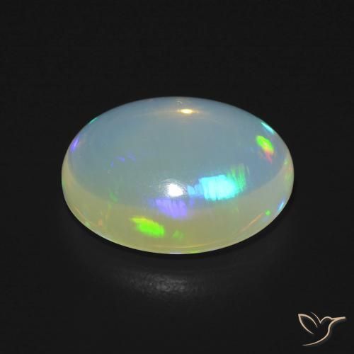 Opale Multicolore naturelle ovale, 4.24 ct, Transparent