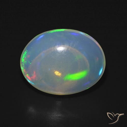 4.45ct Naturel Multicolore Opale, ovale, Transparent, Photo A