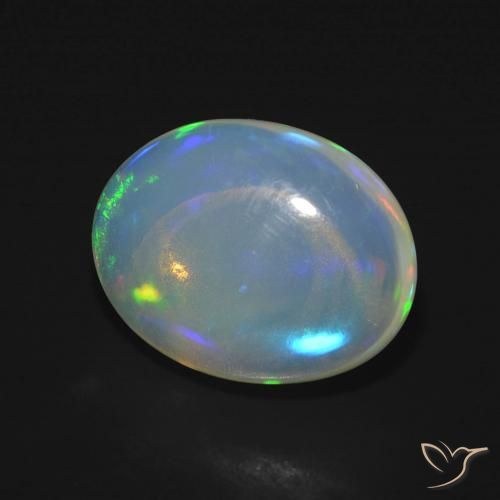 Opale Multicolore naturelle ovale, 4.45 ct, Transparent
